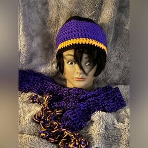Handmade crochet hat& scalve set by Sassy Dee creationz collection